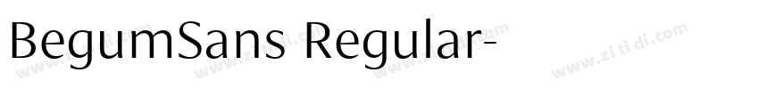 BegumSans Regular字体转换